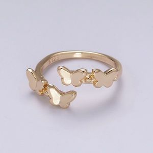 Dainty Butterfly Gold Ring